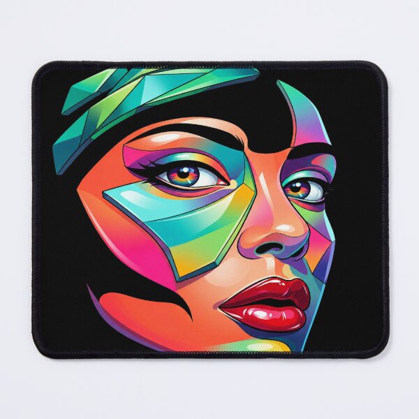 Item preview, Prismatic Dream Face Mouse pad designed and sold by Designertanya.