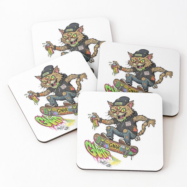 Item preview, Gnarly Punk Skate Cat Sticker | Mutant Cat Skateboard | Graffiti Street Art | Lowbrow Pop Surreal Graphic designed and sold by Bhaskar Digital Art.