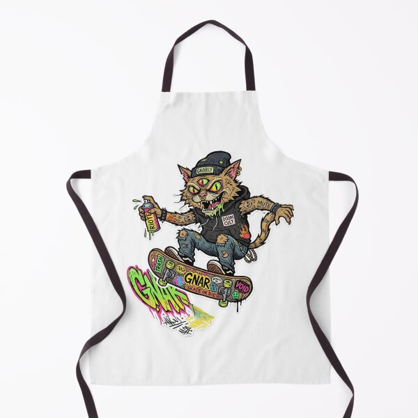 Item preview, Gnarly Punk Skate Cat Sticker | Mutant Cat Skateboard | Graffiti Street Art | Lowbrow Pop Surreal Graphic designed and sold by Bhaskar Digital Art.