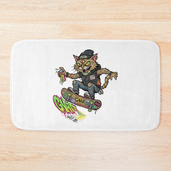 Item preview, Gnarly Punk Skate Cat Sticker | Mutant Cat Skateboard | Graffiti Street Art | Lowbrow Pop Surreal Graphic designed and sold by Bhaskar Digital Art.