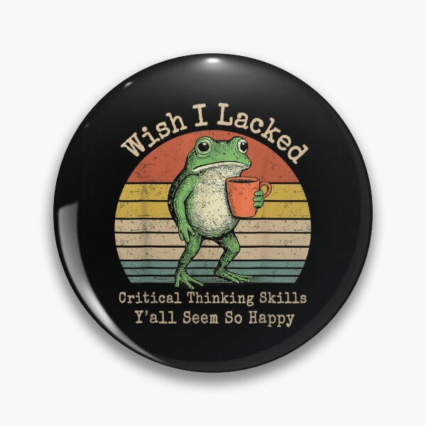 Item preview, Wish I Lacked Critical Thinking Skills Funny Frog Sarcastic Coffee Meme designed and sold by MassonCalepon.