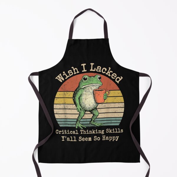 Item preview, Wish I Lacked Critical Thinking Skills Funny Frog Sarcastic Coffee Meme designed and sold by MassonCalepon.