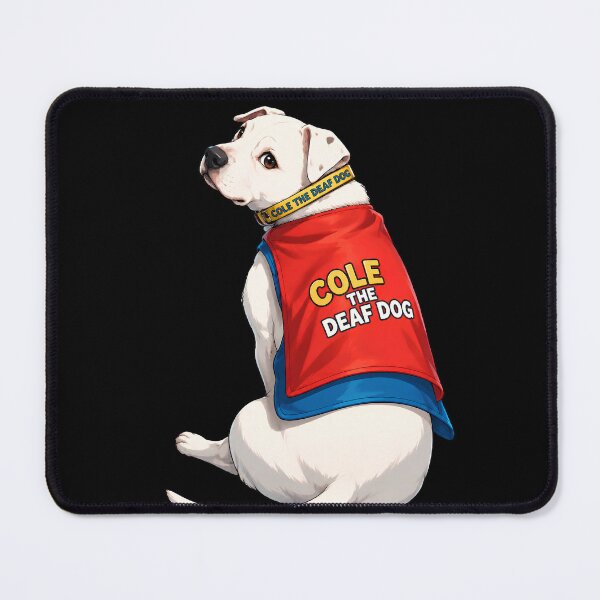 Item preview, Cole the Deaf Dog – Cute Deaf Dog Cartoon Design | Dog Lover Gift | Pet Rescue Awareness Art designed and sold by flowerpower999.