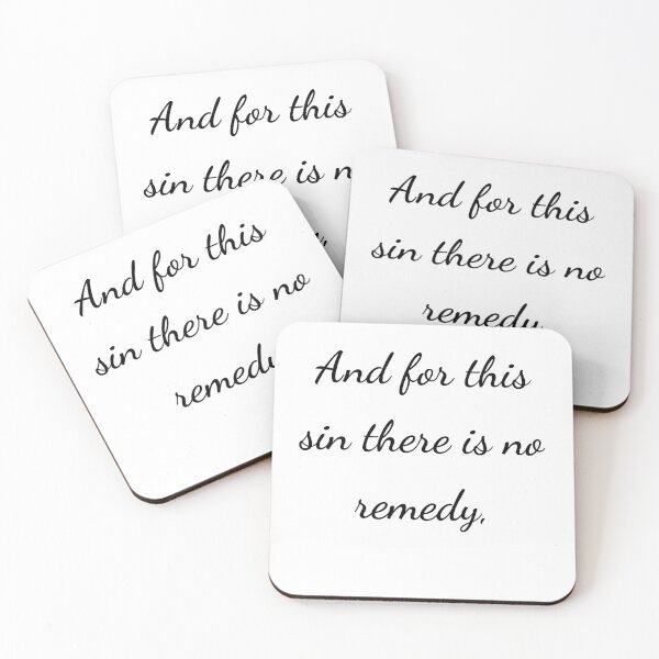 Item preview, “And for this sin there is no remedy,” - handwriting black designed and sold by ariksworld.