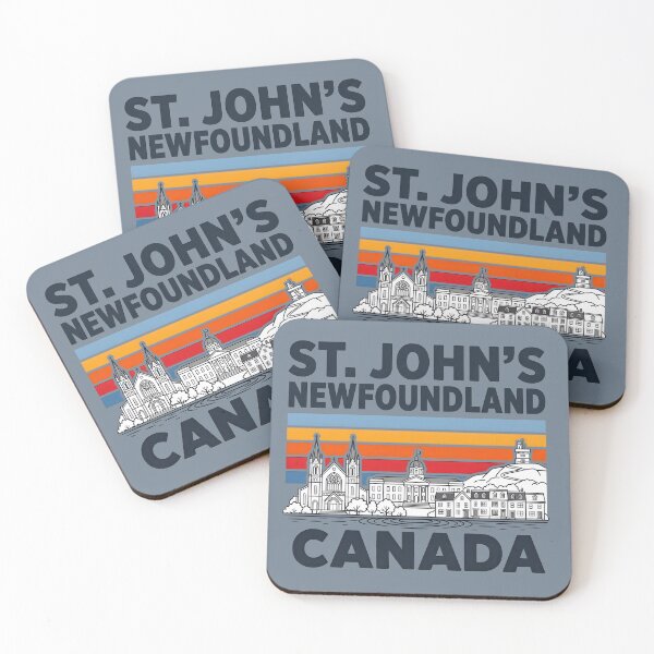 Item preview, St. John's Newfoundland Canada Minimalist Skyline Retro Colors designed and sold by HowToCanadian.