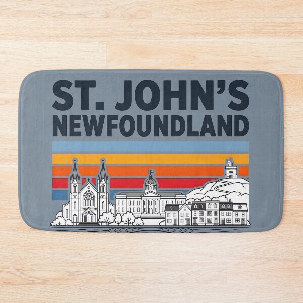 Item preview, St. John's Newfoundland Canada Minimalist Skyline Retro Colors designed and sold by HowToCanadian.