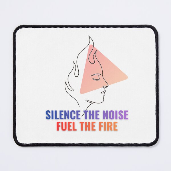 Item preview, Silence The Noise Fuel The Fire Line Graphic designed and sold by RunningWhiskers.