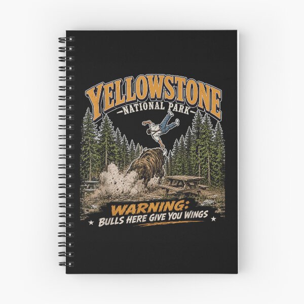 Item preview, Yellowstone National Park Bull Warning Funny Wildlife Adventure Vacation Souvenir Gift designed and sold by LizzyKeiko.