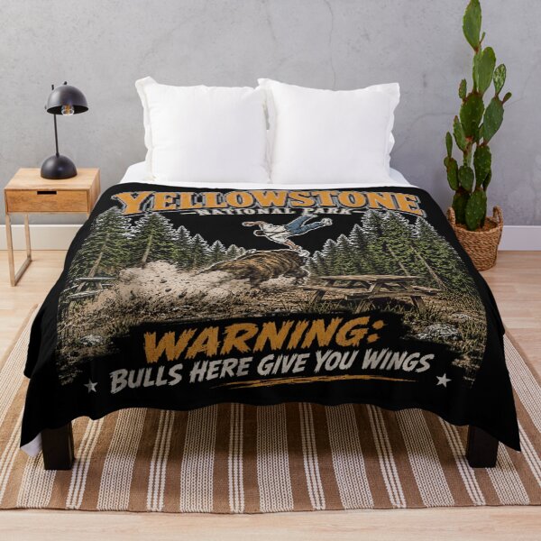 Item preview, Yellowstone National Park Bull Warning Funny Wildlife Adventure Vacation Souvenir Gift designed and sold by LizzyKeiko.