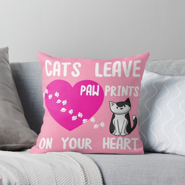 Item preview, Cats Leave Paw Prints on Your Heart designed and sold by doodlecats.