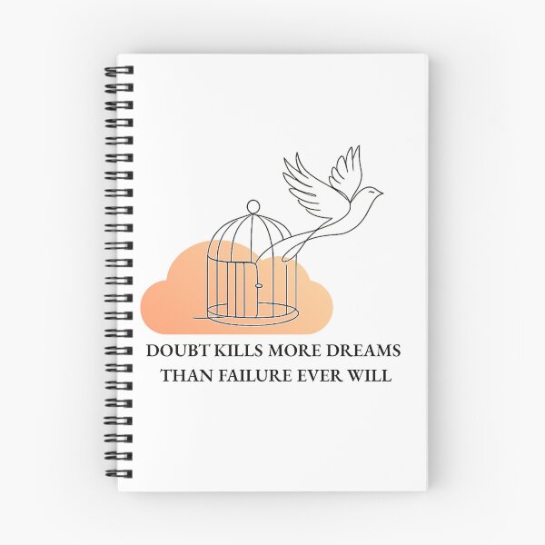 Item preview, Doubt Kills Dreams Minimal Line Art Quote designed and sold by RunningWhiskers.