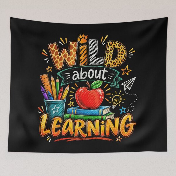 Item preview, Wild About Learning Cute Teacher Back To School Classroom Motivation designed and sold by LizzyKeiko.