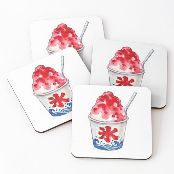 Item preview, Strawberry Shaved Ice - Watercolor Japanese Summer - Fashion & Sticker Art designed and sold by asumintjapan1.