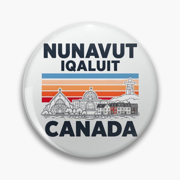 Item preview, Nunavut Iqaluit Canada Minimalist Skyline Retro Colors designed and sold by HowToCanadian.