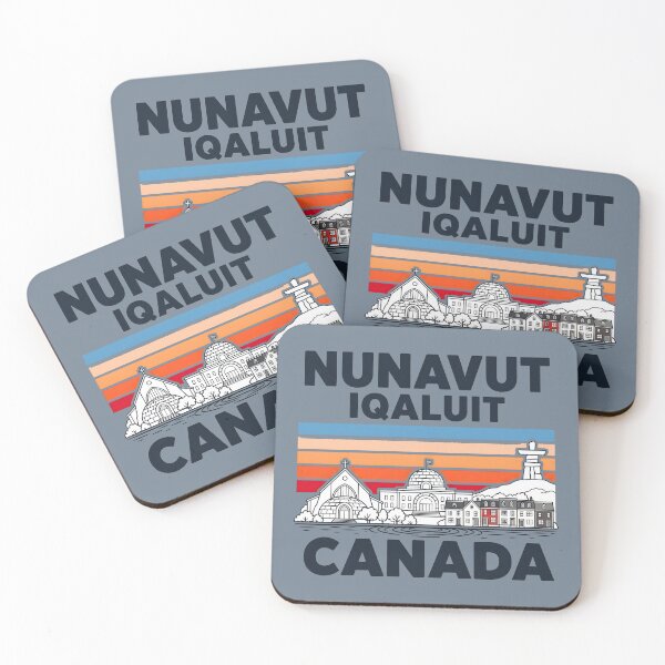 Item preview, Nunavut Iqaluit Canada Minimalist Skyline Retro Colors designed and sold by HowToCanadian.