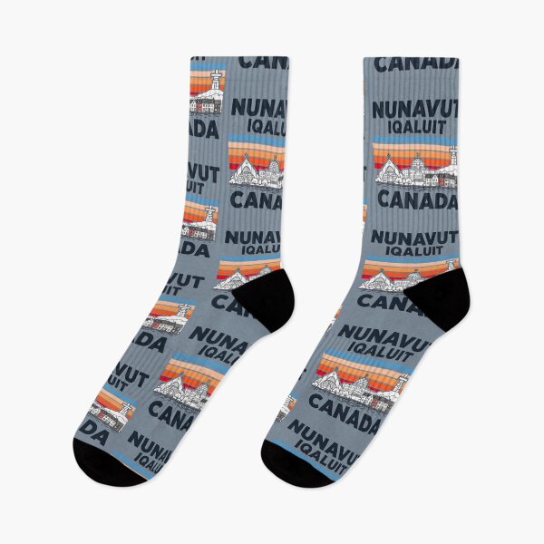 Item preview, Nunavut Iqaluit Canada Minimalist Skyline Retro Colors designed and sold by HowToCanadian.
