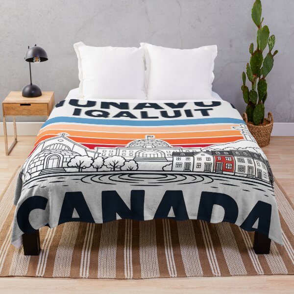 Item preview, Nunavut Iqaluit Canada Minimalist Skyline Retro Colors designed and sold by HowToCanadian.