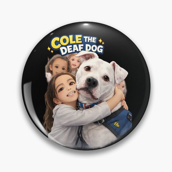 Item preview, Cole the Deaf Dog – Cute Deaf Dog Cartoon Design | Dog Lover Gift | Pet Rescue Awareness Art designed and sold by flowerpower999.