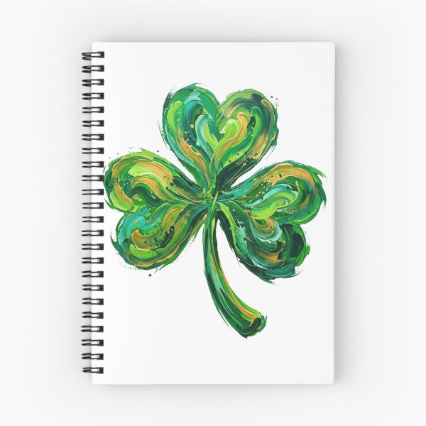 Item preview, St. Patricks Day Shamrock Brush Stroke Green Gold Clover designed and sold by raedattia.