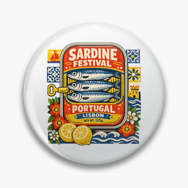 Item preview, Sardine Festival Sardine Tin Portugal Riviera Lisbon Vintage Souvenir Mediterranean Summer  designed and sold by Artycom.