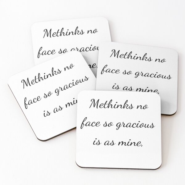 Item preview, “Methinks no face so gracious is as mine,” - handwriting black designed and sold by ariksworld.