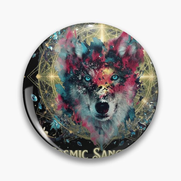 Item preview, Abstract Wolf Splash Vibrant Color Portrait designed and sold by Spumescent25.