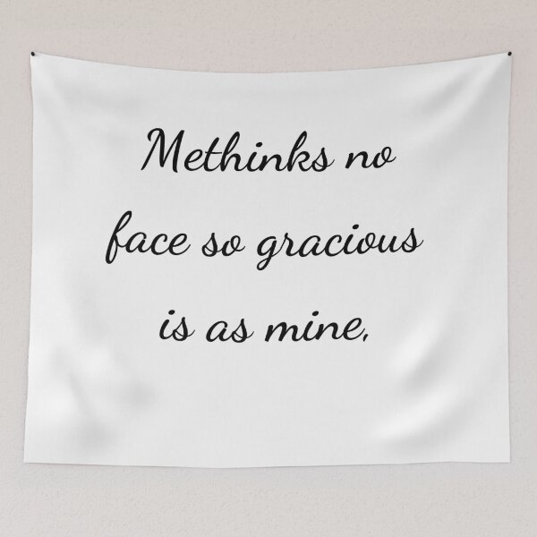 Item preview, “Methinks no face so gracious is as mine,” - handwriting black designed and sold by ariksworld.