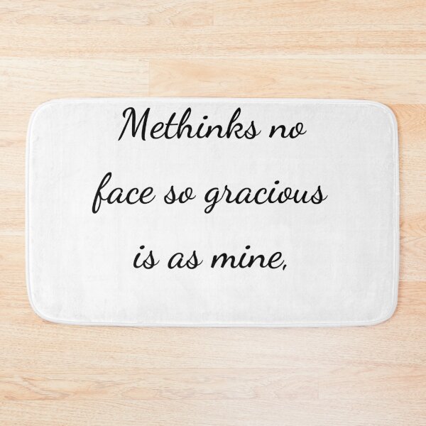 Item preview, “Methinks no face so gracious is as mine,” - handwriting black designed and sold by ariksworld.