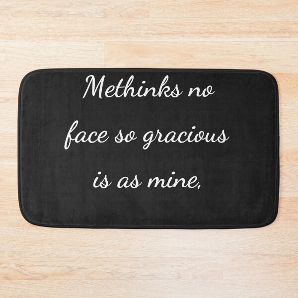 Item preview, “Methinks no face so gracious is as mine,” - handwriting white designed and sold by ariksworld.