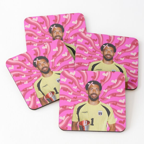 Item preview, Cute Vozinha with Pink Bow, Cape Verde Goalkeeper designed and sold by SuchWowDesign.