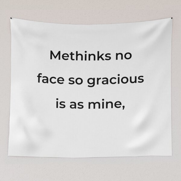 Item preview, “Methinks no face so gracious is as mine,” - print black designed and sold by ariksworld.