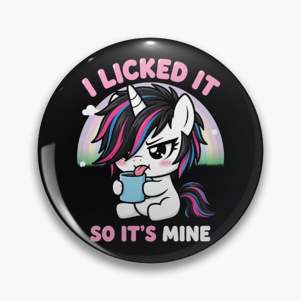 Item preview, I Licked It So It's Mine Emo Unicorn Funny Back to School Pun designed and sold by Yellowriversss.