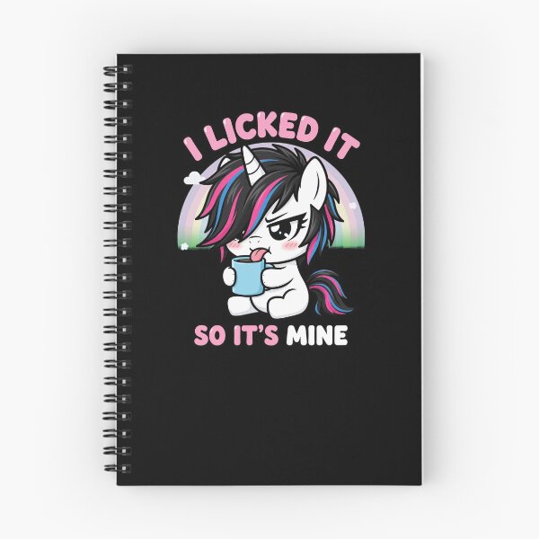 Item preview, I Licked It So It's Mine Emo Unicorn Funny Back to School Pun designed and sold by Yellowriversss.