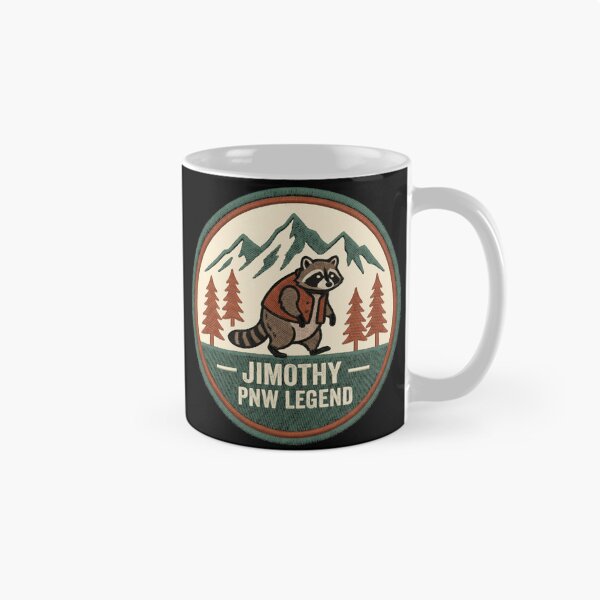 Artikelvorschau, Jimothy PNW Legende Bergwandern Waschbär PNW Abenteuerabzeichen entworfen und verkauft von Taniyah Gomes.