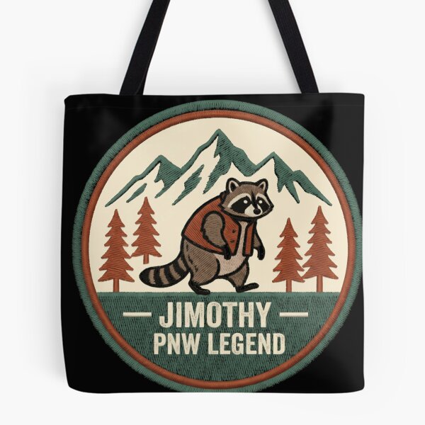 Artikelvorschau, Jimothy PNW Legende Bergwandern Waschbär PNW Abenteuerabzeichen entworfen und verkauft von Taniyah Gomes.