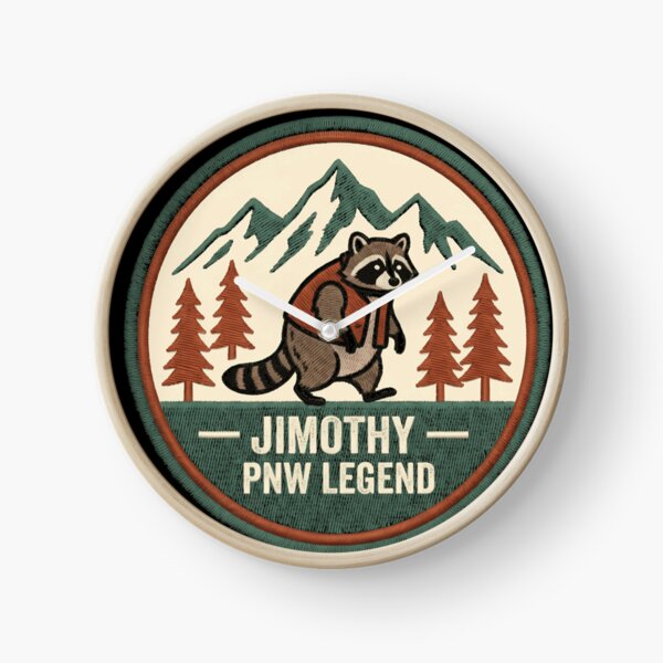 Item preview, Jimothy PNW Legend Mountain Hiking Raccoon Pacific Northwest Adventure Badge designed and sold by Taniyah Gomes.
