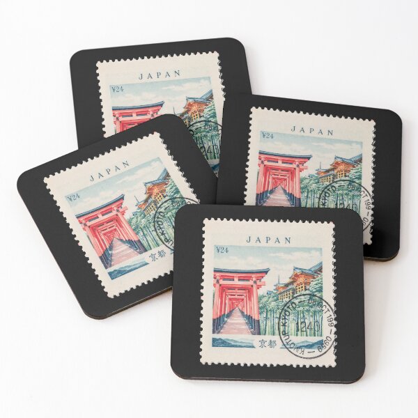 Item preview, Kyoto Japan Torii Gates Temple Skyline Stamp Sticker designed and sold by stickercuffs.
