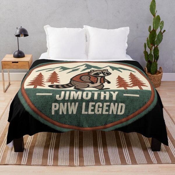 Item preview, Jimothy PNW Legend Mountain Hiking Raccoon Pacific Northwest Adventure Badge designed and sold by Taniyah Gomes.
