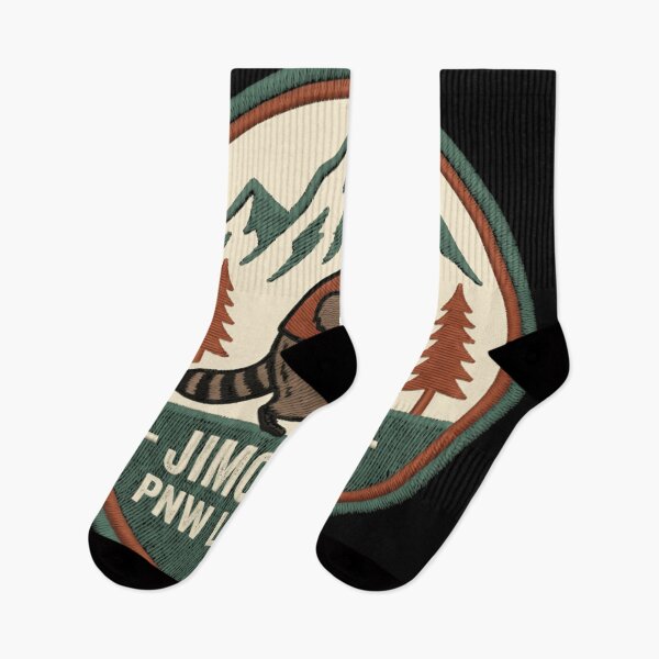 Item preview, Jimothy PNW Legend Mountain Hiking Raccoon Pacific Northwest Adventure Badge designed and sold by Taniyah Gomes.