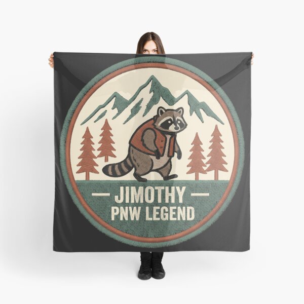 Item preview, Jimothy PNW Legend Mountain Hiking Raccoon Pacific Northwest Adventure Badge designed and sold by Taniyah Gomes.