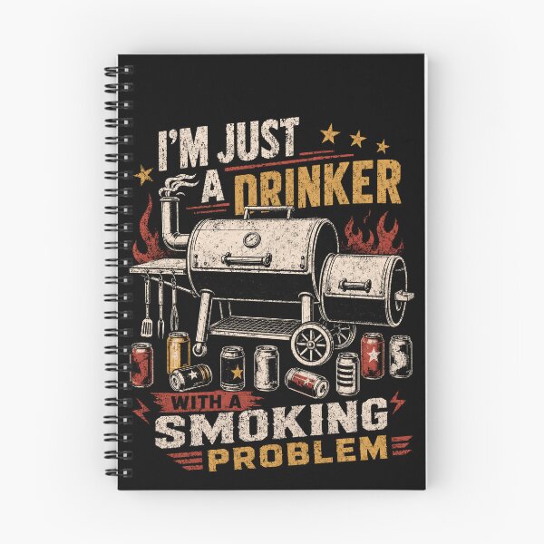 Item preview, I'm Just A Drinker With A Smoking Problem Barbecue Pitmaster Smoker Grilling Beer Lover Gift designed and sold by SkeletonsDanger.