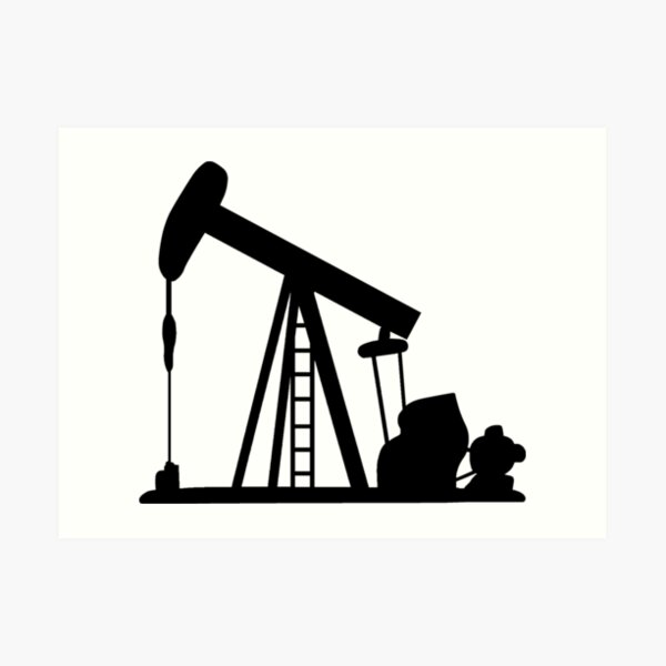 "Oil Crane Pump Jack" Art Print by sweetsixty Redbubble