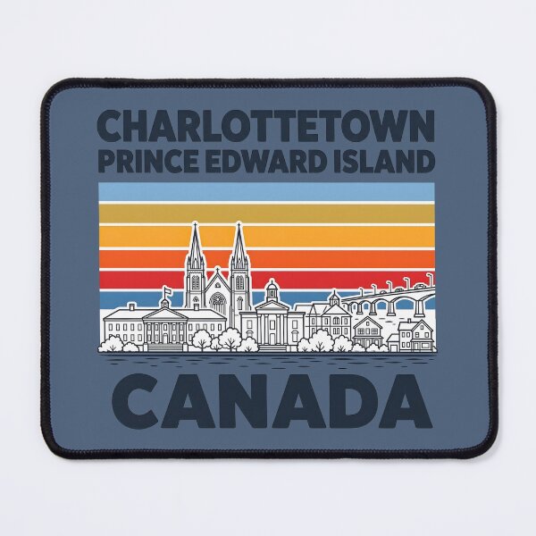 Item preview, Charlottetown Canada Minimalist Skyline Retro Colors designed and sold by HowToCanadian.