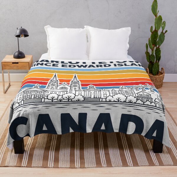 Item preview, Charlottetown Canada Minimalist Skyline Retro Colors designed and sold by HowToCanadian.