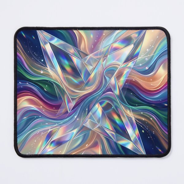Item preview, Iridescent Crystal Wave Fusion Mouse pad  designed and sold by Designertanya.