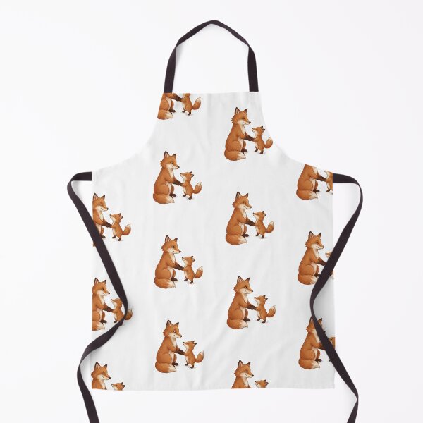 Item preview, Mama and Baby Fox Holding Paws - Sweet Woodland Animal Art designed and sold by Inka Moon Design.