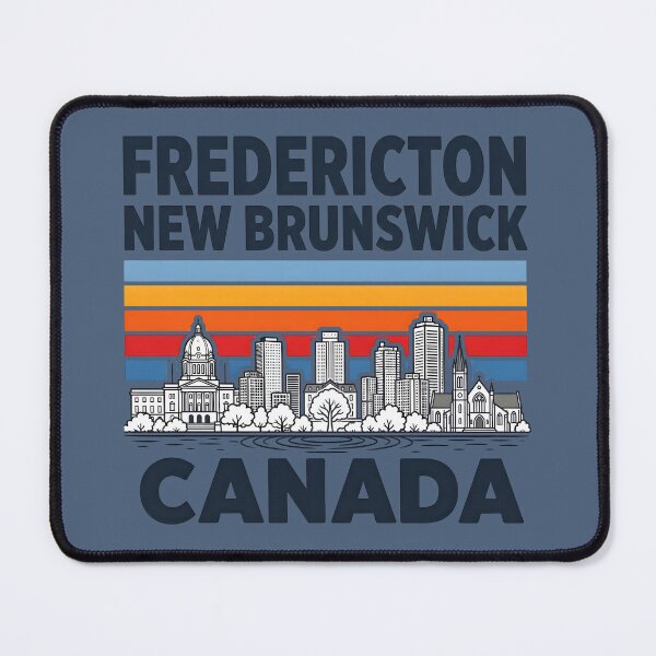 Item preview, Fredericton New Brunswick Canada Minimalist Skyline Retro Colors designed and sold by HowToCanadian.