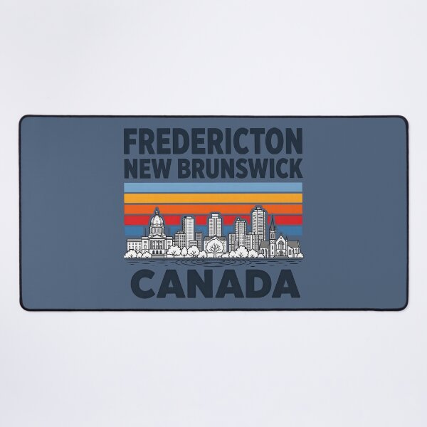 Item preview, Fredericton New Brunswick Canada Minimalist Skyline Retro Colors designed and sold by HowToCanadian.