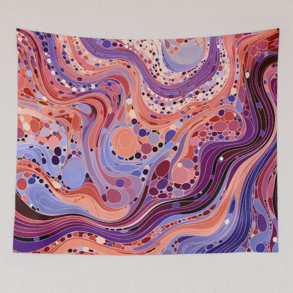 Item preview, Flowing Lavender Currents Abstract Pattern designed and sold by GrinGalore.