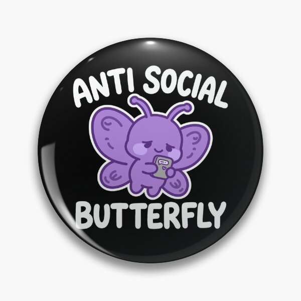 Item preview, Funny Introvert Pun Anti Social Butterfly  designed and sold by Yellowriversss.
